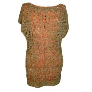 CONGO AGENCIES Woven Leather Tunic Top